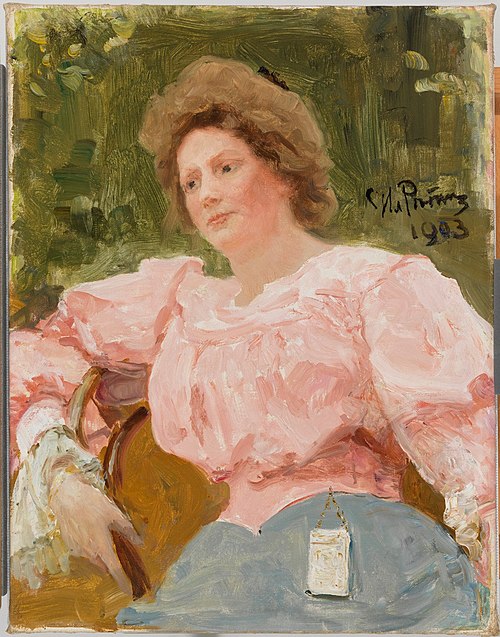 Young Woman in Pink, 1903, Ilya Repin