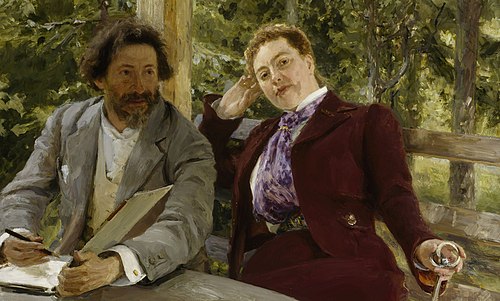 Double Portrait of Natalia Nordmann and Ilya Repin, 1903, Ilya Repin
