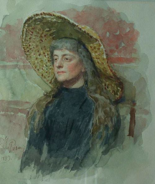 Portrait of painter Elizabeta Nikolayevna Zvantseva, 1889, Ilia Répine