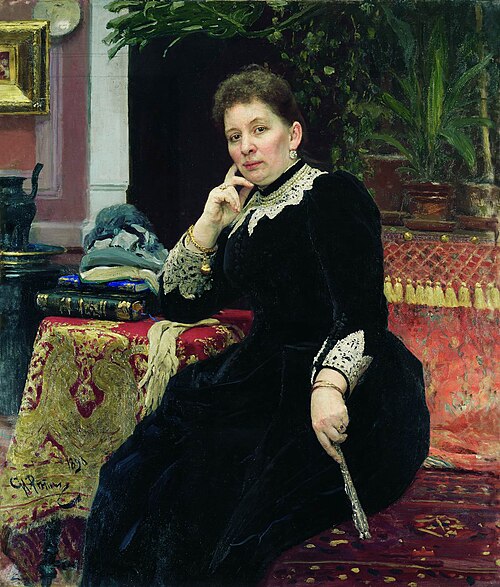 Portrait of the philanthropist Olga Sergeyevna Aleksandrova-Heinz, 1890, Ilya Repin