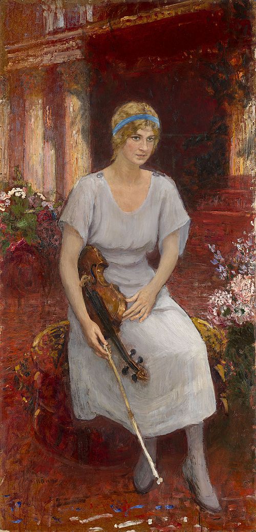 Portrait of the Violinist Cecilia Hansen, 1922, Ilya Repin