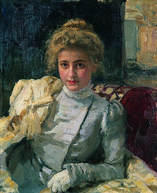 A mulher loira (retrato de Tyashova), 1898, Ilia Répine