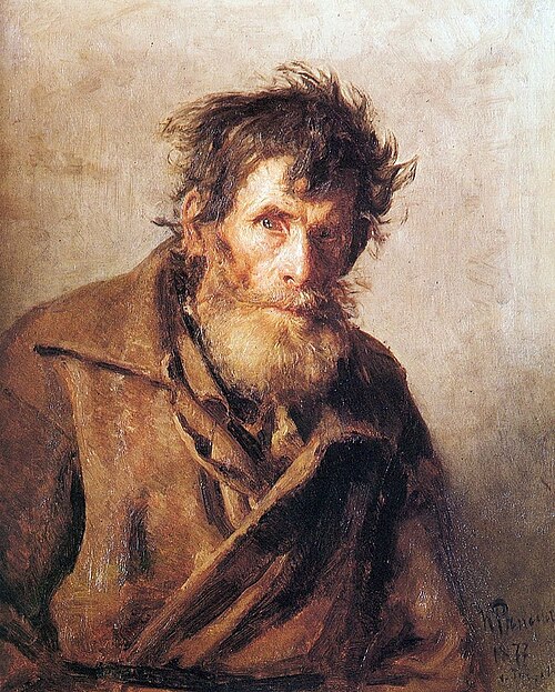 Timid man, 1877, Ilia Répine
