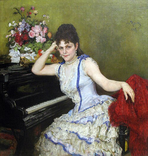 Portrait of S.I. Menter, 1887, Ilya Repin