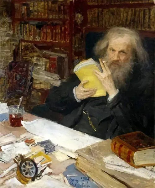 Retrato de Dmitri Mendeleev, 1907, Ilya Repin