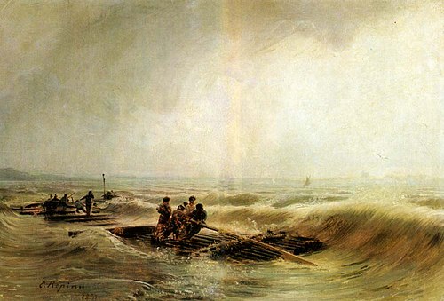 Storm on the Volga, 1873, Ilya Repin