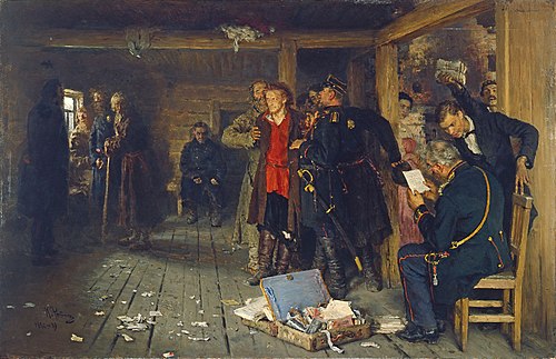 Arrest of a Propagandist, 1880, Ilya Repin