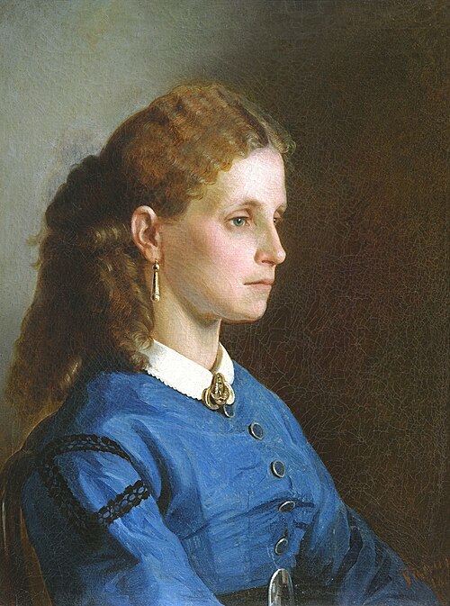 Portrait of Yanitskaya, 1865, Ilya Repin
