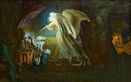 Ангел смерти истребляет первенцев египетских, 1865, Ilia Répine