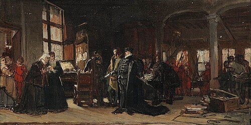 Plantin printers in Antwerp, 1877, Karel Ooms