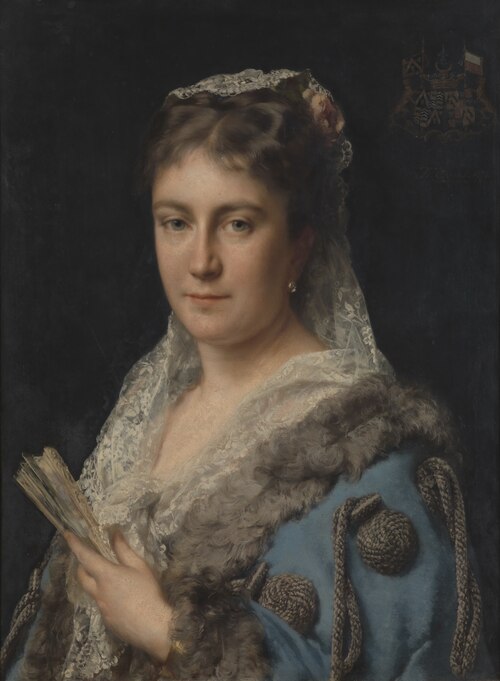 Madame Edith Marie Antoinette Constance van Eersel, the Artist's Wife, 1878, Karel Ooms