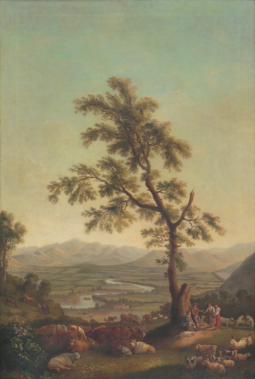 Pastieri pod stromom, 1800, Karel Postl