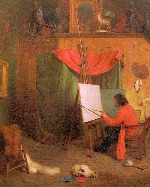 Self-Portrait in the Studio, 1860, William Holbrook Beard