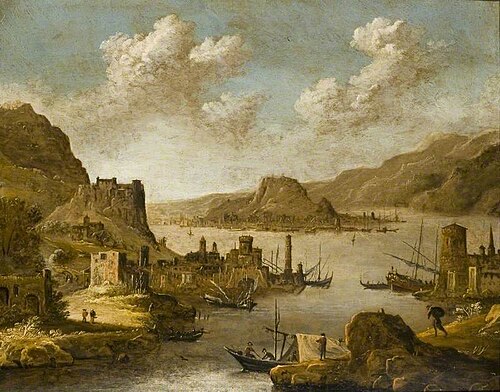 Coast and Harbour Scene, , Dionijs Verburgh