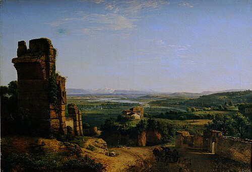 Vue des aqueducs romains sur les hauteurs de Saint-Just, 1806, Jean-Michel Grobon