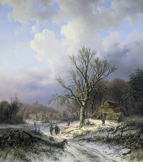 Snow landscape, 1845, Alexander Joseph Daiwaille