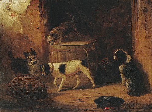 Perros ratoneros (Tit. Ant.: Perros y una jaula de ratones), , James Ward