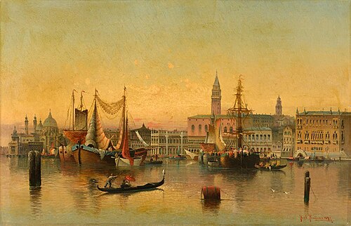 Die Mole in Venedig, 1891, Karl Kaufmann