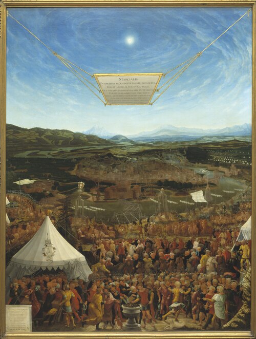 Mucius Scaevola before King Porsenna, 1533, Abraham Schöpfer