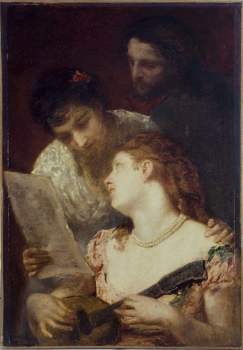 La musique (music party), 1874, Mary Cassatt