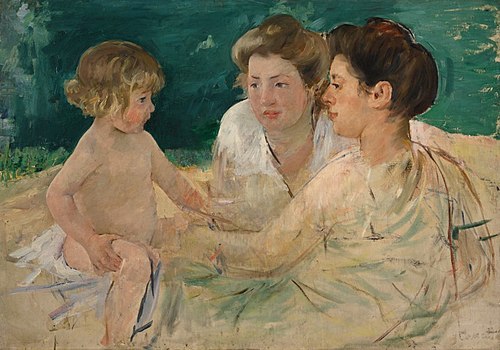 The Sun Bath, with Three Figures, , Mary Cassatt