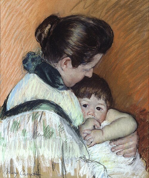 Sleepy Thomas Sucking His Thumb, 1893, Mary Cassatt