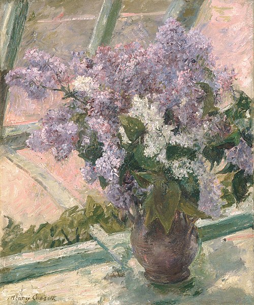 Lilacs in a Window, 1880, Mary Cassatt