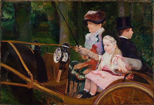A Woman and a Girl Driving, 1881, Mary Cassatt