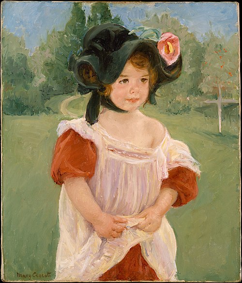 Spring: Margot Standing in a Garden (Fillette dans un jardin), 1900, Mary Cassatt