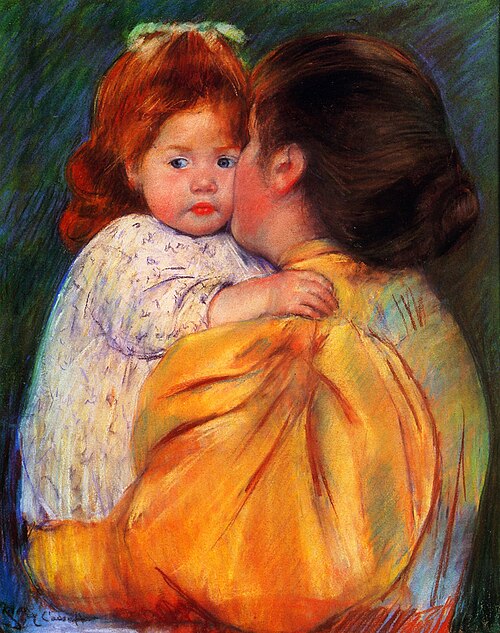 Maternal Kiss, 1896, Mary Cassatt