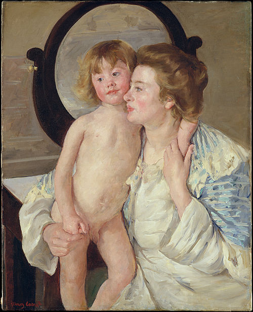 Mother and Child (The Oval Mirror), 1899, Mary Cassatt