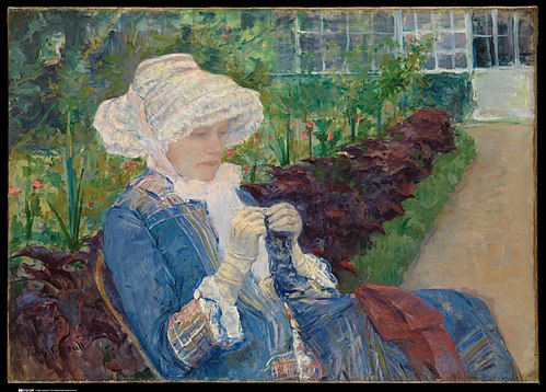 Lydia Crocheting in the Garden at Marly, 1880, Mary Cassatt