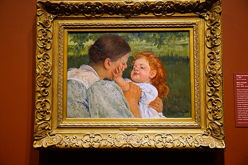 Maternal Caress, 1896, Mary Cassatt