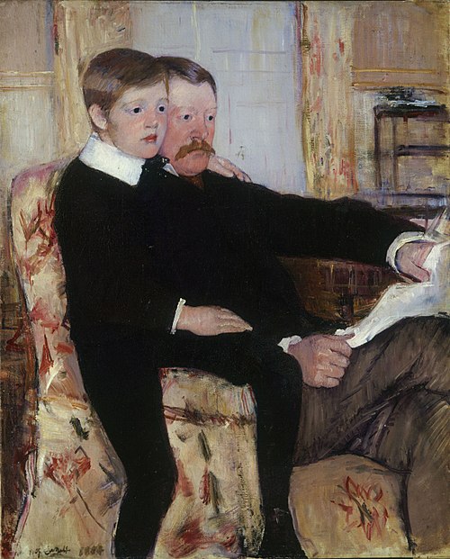 Portrait of Alexander J. Cassatt and His Son, Robert Kelso Cassatt, 1884, Mary Cassatt