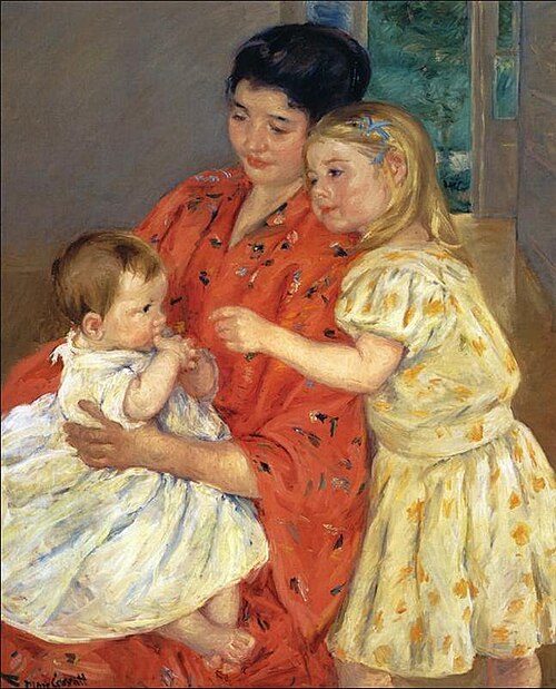 Mother and two children - 1901, 1901, Mary Cassatt