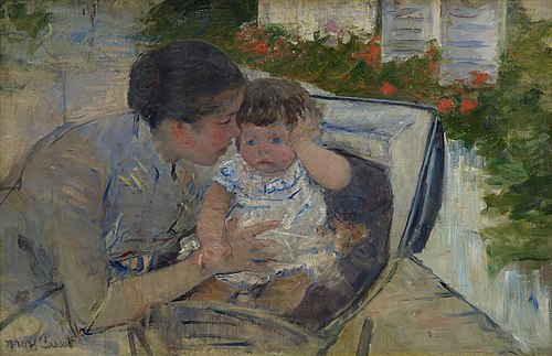 Susan Comforting the Baby, 1881, Mary Cassatt