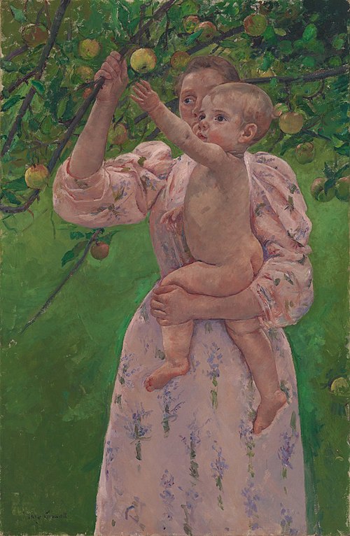 Enfant cueillant un fruit, 1893, Mary Cassatt