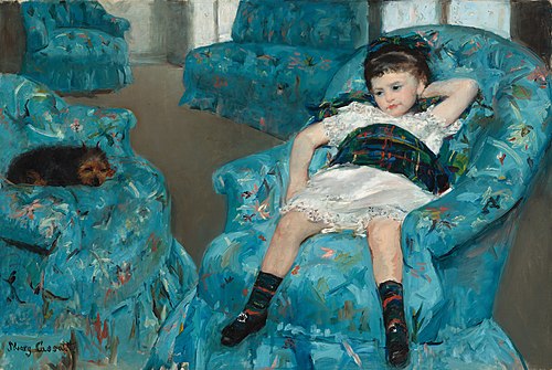 Little Girl in a Blue Armchair, 1878, Mary Cassatt