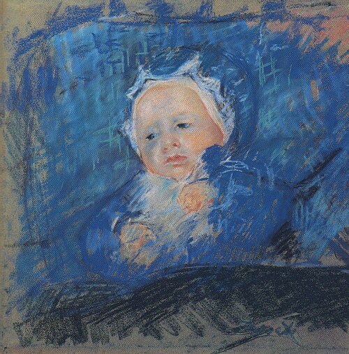 Baby in Blue in Its Carriage, 1881, Mary Cassatt
