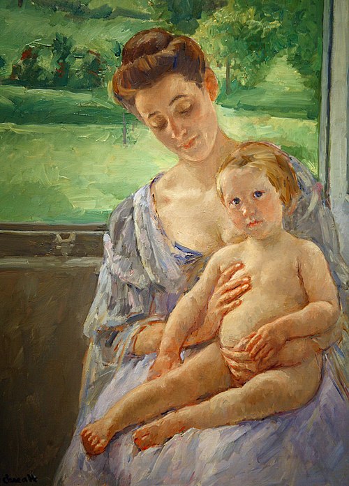 Mother and Child in the Conservatory, 1906, Mary Cassatt