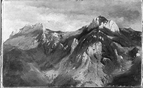 Gebirgslandschaft (Hohe Kampe?), , Karl Millner