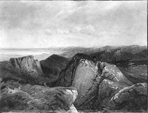 Gebirgslandschaft (Auf der Hohen Kampe), 1860, Karl Millner