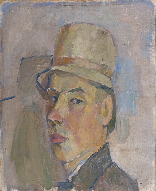 self-portrait with hat, 1931, Karl Pärsimägi