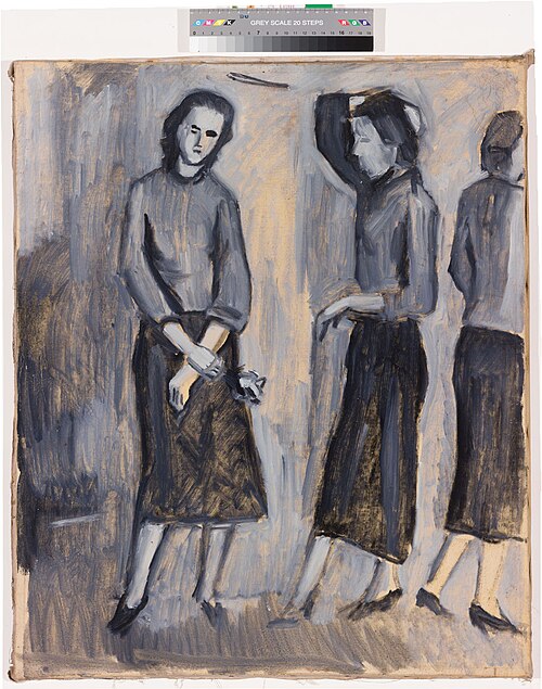 Kolm naisfiguuri grisaille's, 1937, Karl Pärsimägi