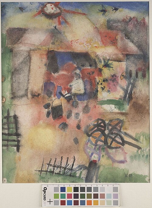 Kompositsioon kärbestega, 1923, Karl Pärsimägi