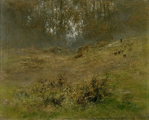 Paysage aux moutons, 1890, Xavier de Cock