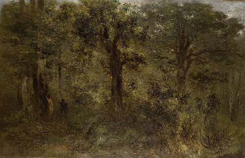 Vue forestière à Gasny (Normandie), 1881, Xavier de Cock