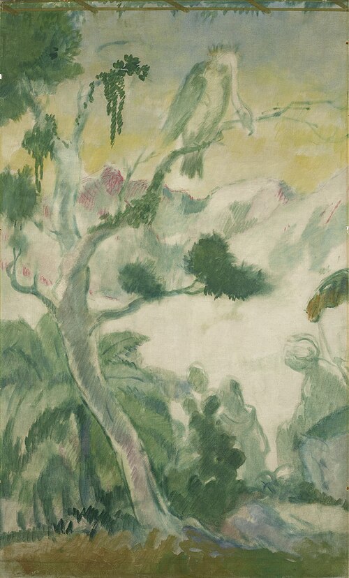 Baum mit Vogel, 1911, Karl Walser