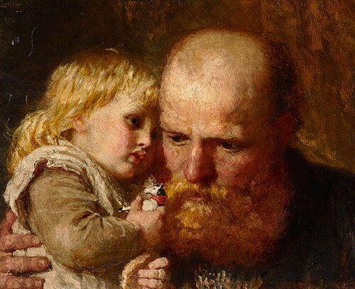 Father and Child*, 1880, Karl Wilhelm Bauerle