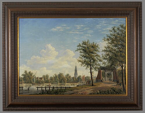 Het Friese- of Vrouwehek te Haarlem, 1834, Anthony Gabriël Rente Linsen